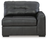 Brindley Pier Fog 3-Piece Sectional with Ottoman by Ashley at Eve Furniture