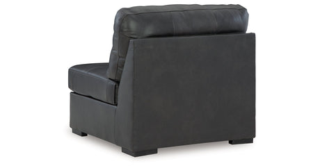 Brindley Pier Fog 3-Piece Sectional with Ottoman by Ashley at Eve Furniture