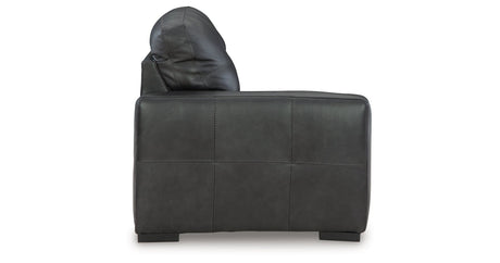 Brindley Pier Fog 3-Piece Sectional with Ottoman by Ashley at Eve Furniture