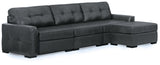 Brindley Pier Fog 3-Piece Sectional with Ottoman by Ashley at Eve Furniture