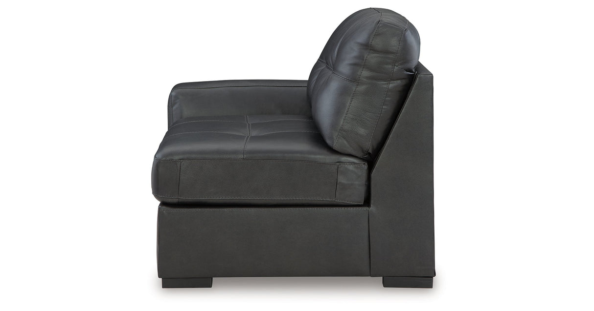 Brindley Pier Fog 4-Piece Sectional with Ottoman by Ashley at Eve Furniture