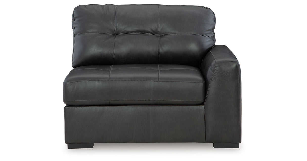 Brindley Pier Fog 4-Piece Sectional with Ottoman by Ashley at Eve Furniture