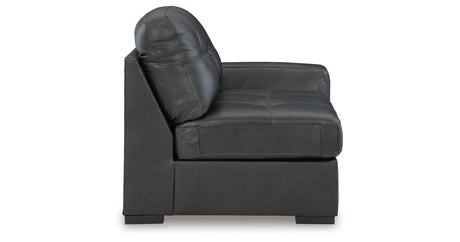 Brindley Pier Fog 4-Piece Sectional with Ottoman by Ashley at Eve Furniture