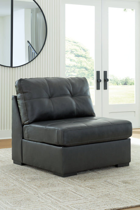 Brindley Pier Fog 4-Piece Sectional with Ottoman by Ashley at Eve Furniture