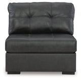 Brindley Pier Fog 4-Piece Sectional with Ottoman by Ashley at Eve Furniture