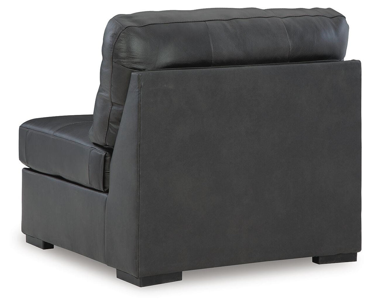 Brindley Pier Fog 4-Piece Sectional with Ottoman by Ashley at Eve Furniture