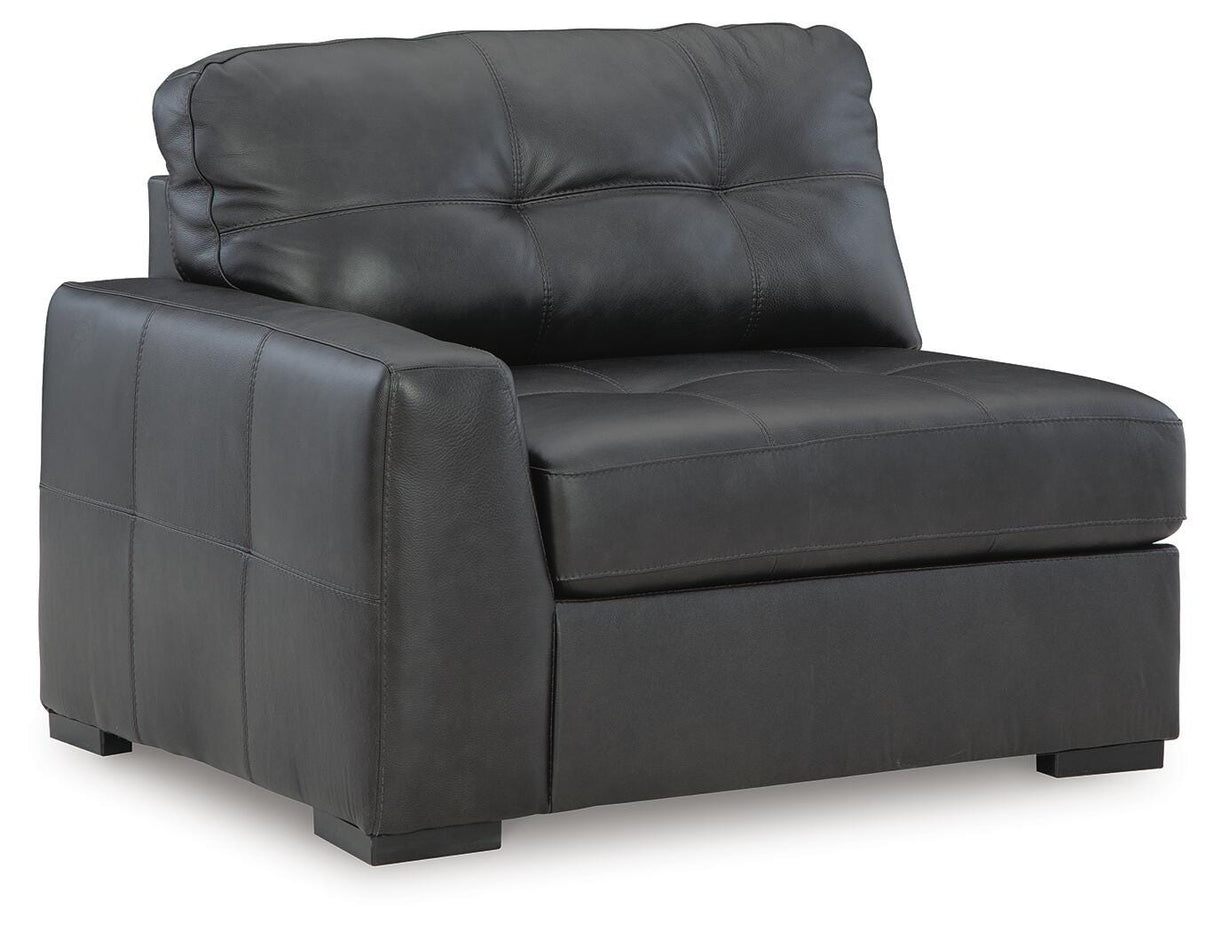 Brindley Pier Fog 4-Piece Sectional with Ottoman by Ashley at Eve Furniture