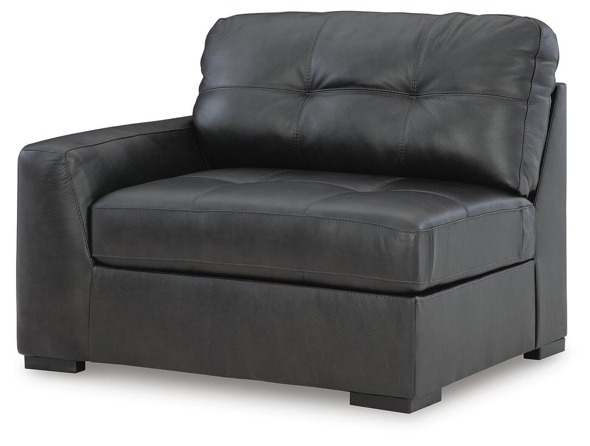 Brindley Pier Fog 4-Piece Sectional with Ottoman by Ashley at Eve Furniture