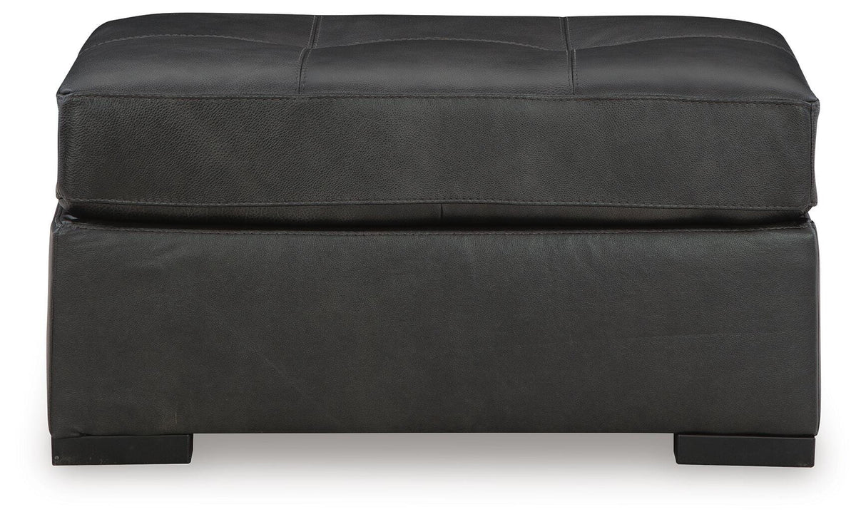 Brindley Pier Fog 4-Piece Sectional with Ottoman by Ashley at Eve Furniture