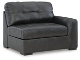 Brindley Pier Fog 4-Piece Sectional with Ottoman by Ashley at Eve Furniture