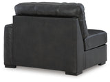 Brindley Pier Fog 4-Piece Sectional with Ottoman by Ashley at Eve Furniture