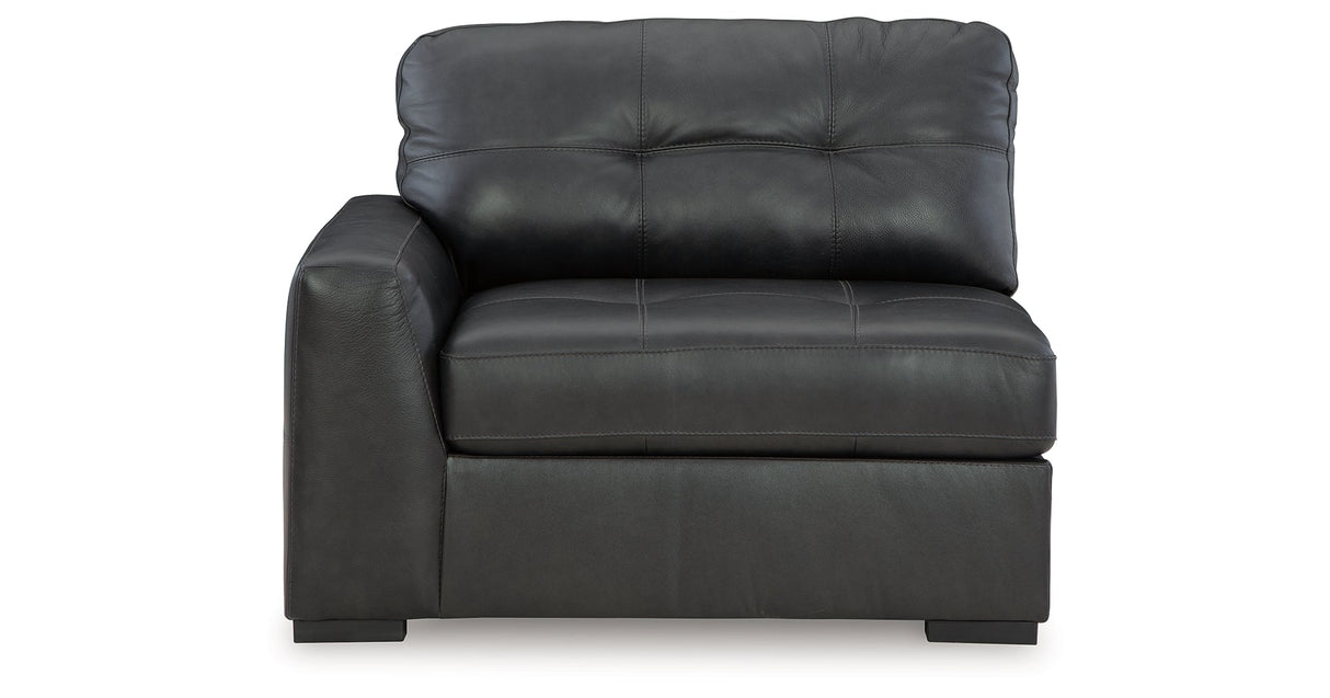 Brindley Pier Fog 4-Piece Sectional with Ottoman by Ashley at Eve Furniture