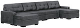 Brindley Pier Fog 4-Piece Sectional with Ottoman by Ashley at Eve Furniture