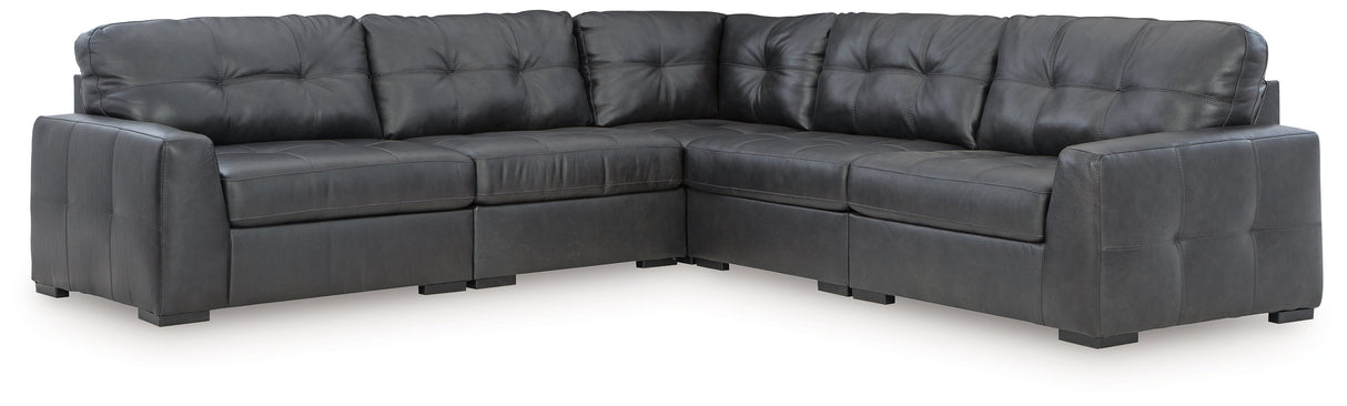 Brindley Pier Fog 5-Piece Sectional by Ashley at Eve Furniture
