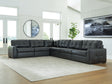 Brindley Pier Fog 6-Piece Sectional by Ashley at Eve Furniture