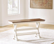 Brinfern Brown/Antique White Large Counter Height Dining Bench by Ashley at Eve Furniture