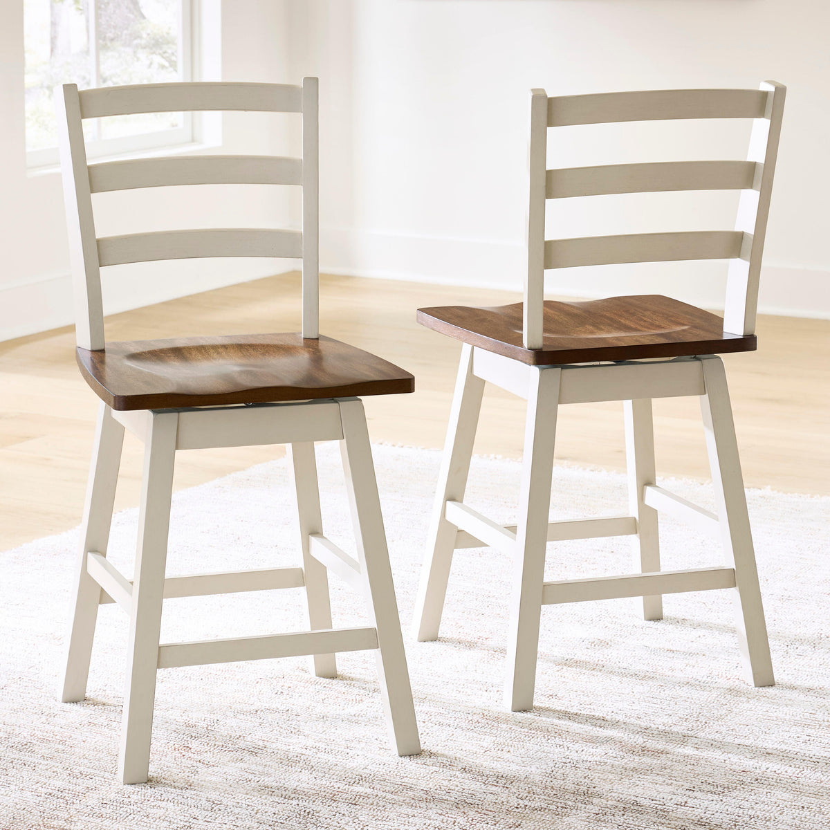 Brinfern Brown/Antique White, Set of 2 by Ashley at Eve Furniture