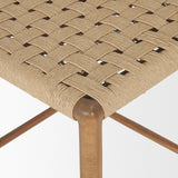Brinley Woven Paper Rope w/ Brown Wood Frame Counter Stool by Mercana at Eve Furniture