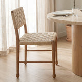 Brinley Woven Paper Rope w/ Brown Wood Frame Dining Chair, Set of 2 by Mercana at Eve Furniture