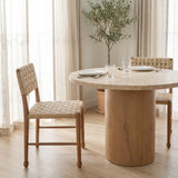 Brinley Woven Paper Rope w/ Brown Wood Frame Dining Chair, Set of 2 by Mercana at Eve Furniture