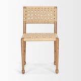 Brinley Woven Paper Rope w/ Brown Wood Frame Dining Chair, Set of 2 by Mercana at Eve Furniture
