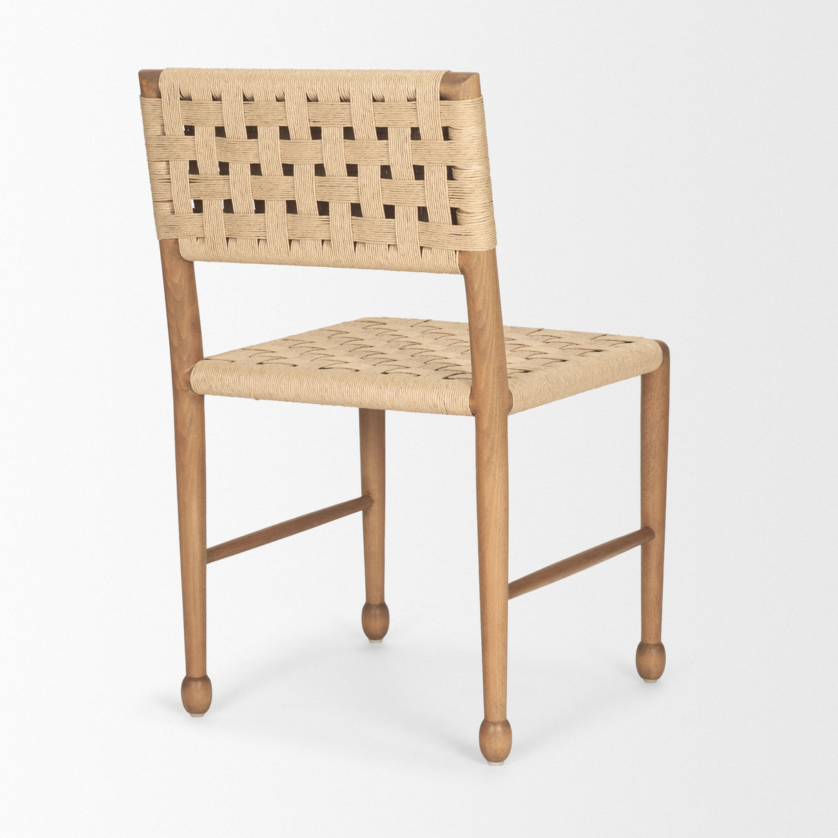 Brinley Woven Paper Rope w/ Brown Wood Frame Dining Chair, Set of 2 by Mercana at Eve Furniture