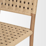 Brinley Woven Paper Rope w/ Brown Wood Frame Dining Chair, Set of 2 by Mercana at Eve Furniture