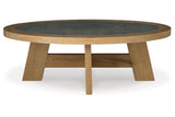 Brinstead Light Brown Coffee Table and 2 Chairside End Tables by Ashley at Eve Furniture