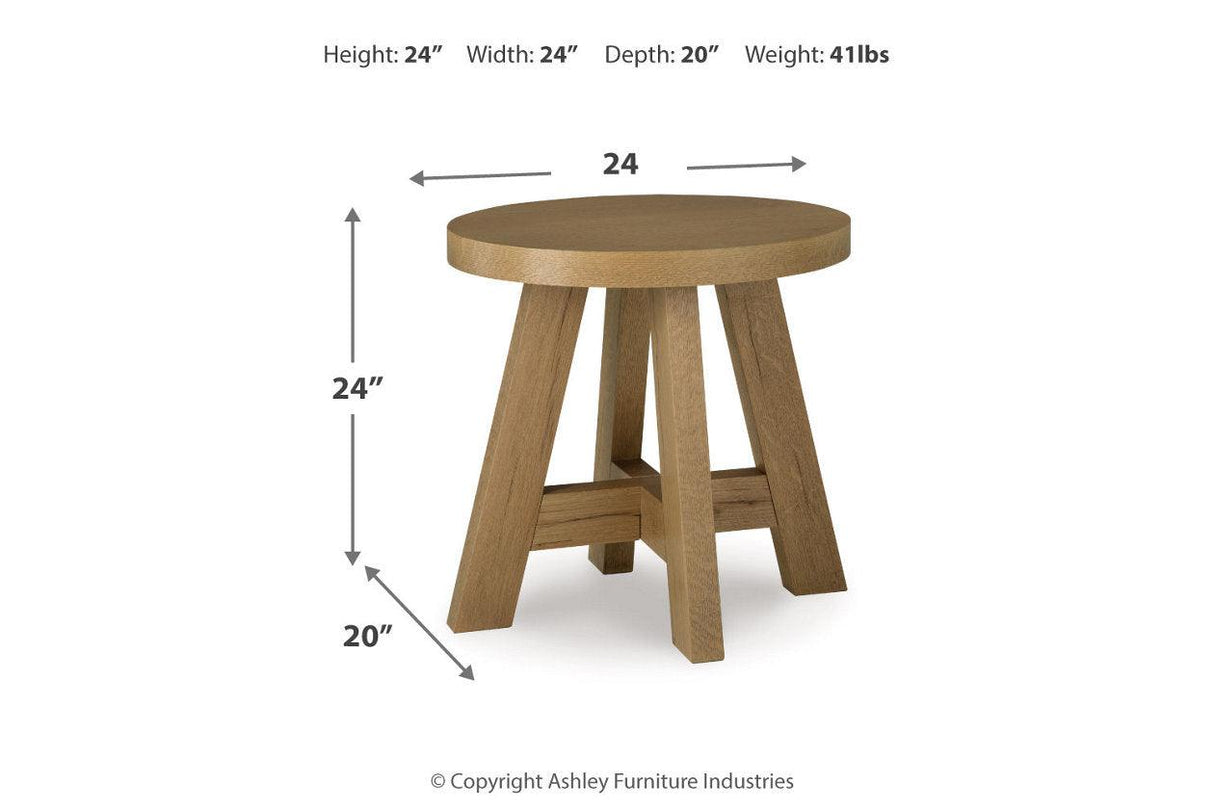 Brinstead Light Brown Coffee Table and 2 End Tables by Ashley at Eve Furniture