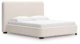 Brintstreet Beige California King Upholstered Bed by Ashley at Eve Furniture