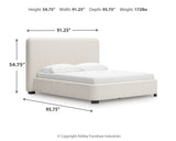 Brintstreet Beige California King Upholstered Bed by Ashley at Eve Furniture