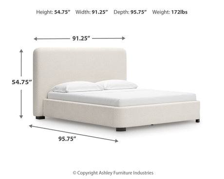 Brintstreet Beige California King Upholstered Bed by Ashley at Eve Furniture