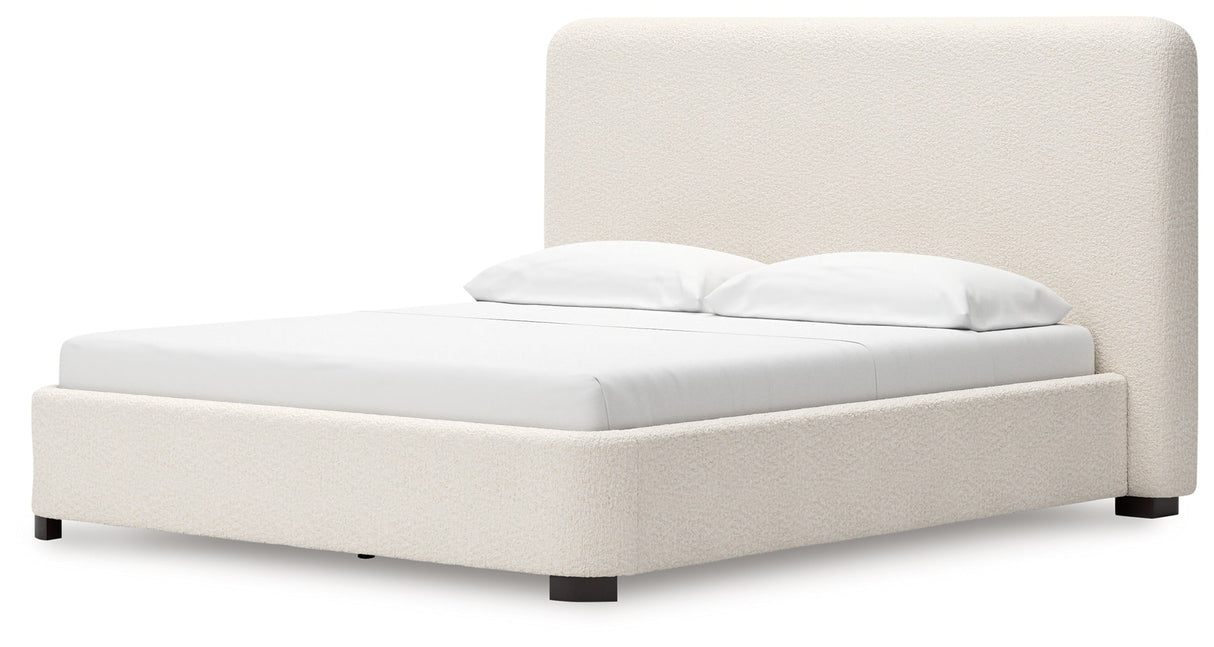 Brintstreet Beige California King Upholstered Bed by Ashley at Eve Furniture