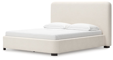 Brintstreet Beige California King Upholstered Bed by Ashley at Eve Furniture