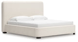 Brintstreet Beige King Upholstered Bed by Ashley at Eve Furniture