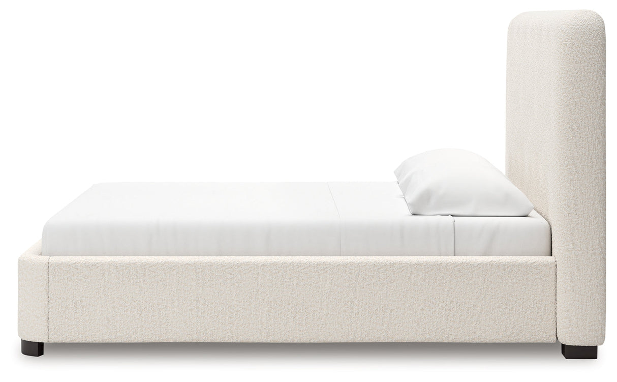 Brintstreet Beige King Upholstered Bed by Ashley at Eve Furniture