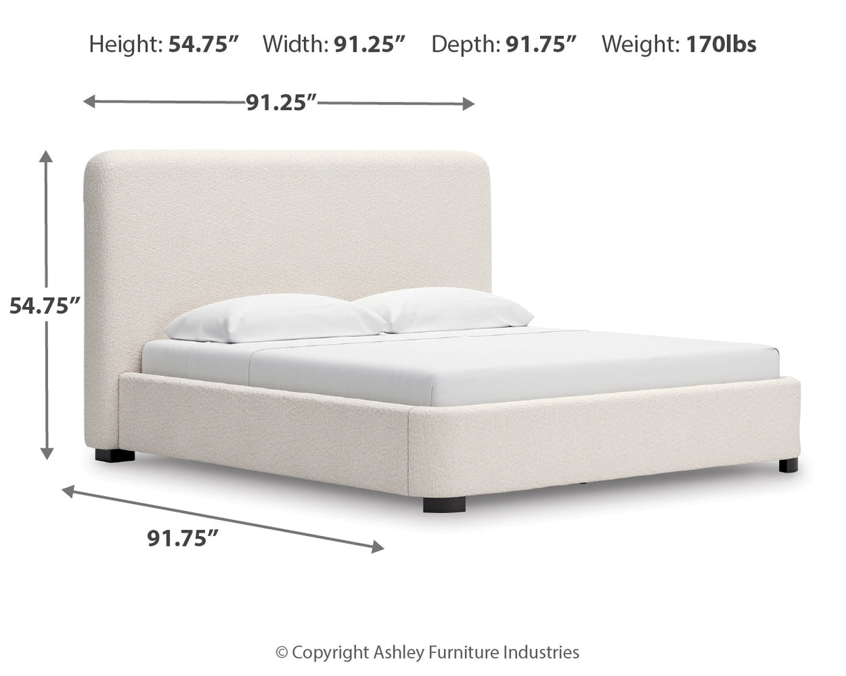 Brintstreet Beige King Upholstered Bed by Ashley at Eve Furniture