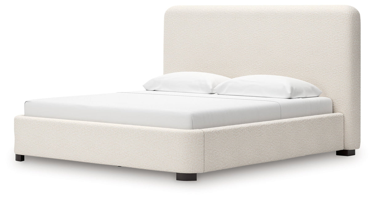 Brintstreet Beige King Upholstered Bed by Ashley at Eve Furniture