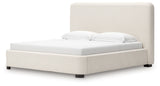 Brintstreet Beige King Upholstered Bed by Ashley at Eve Furniture