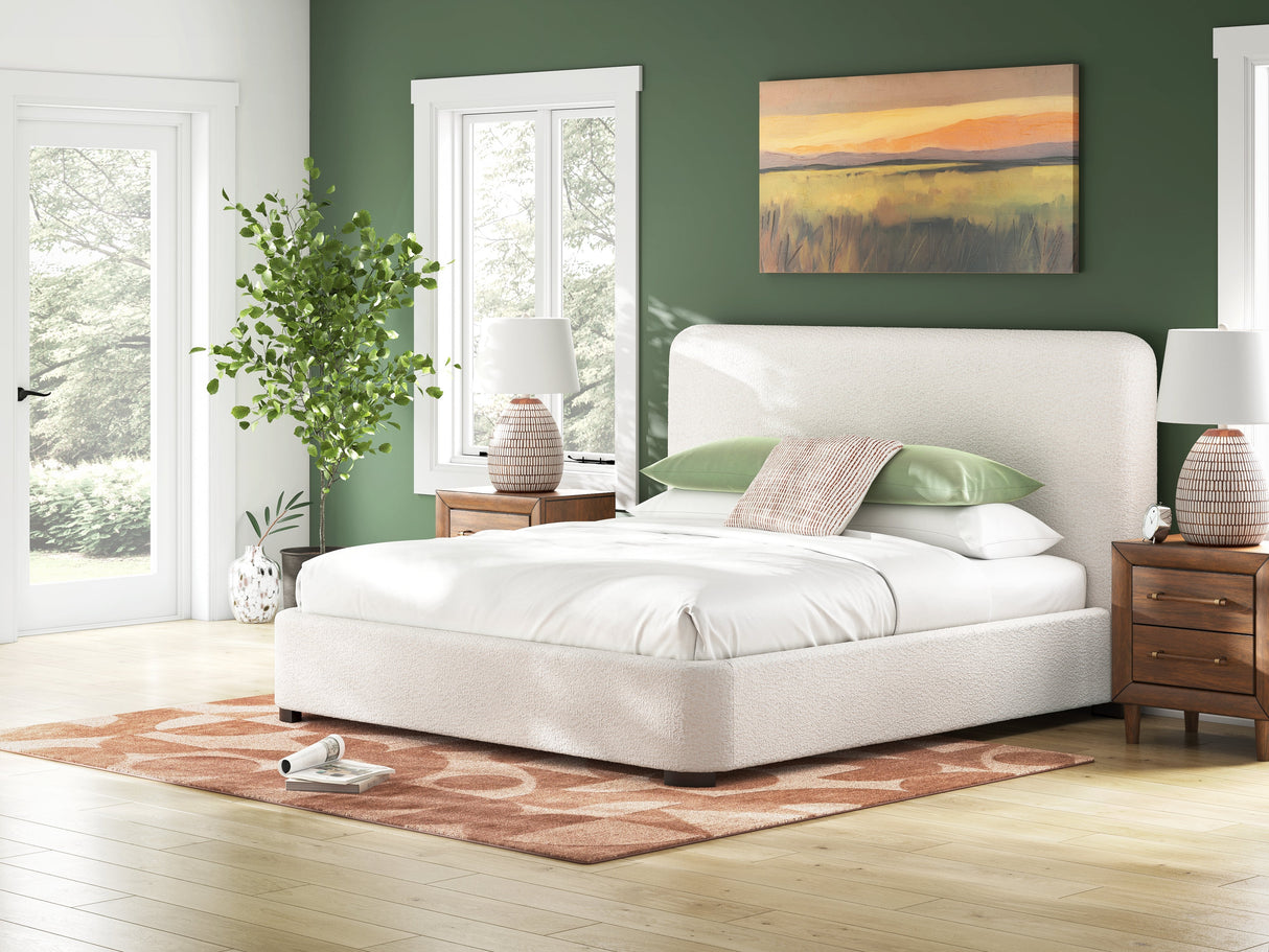 Brintstreet Beige King Upholstered Bed by Ashley at Eve Furniture