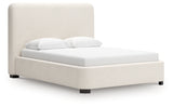 Brintstreet Beige Queen Upholstered Bed by Ashley at Eve Furniture