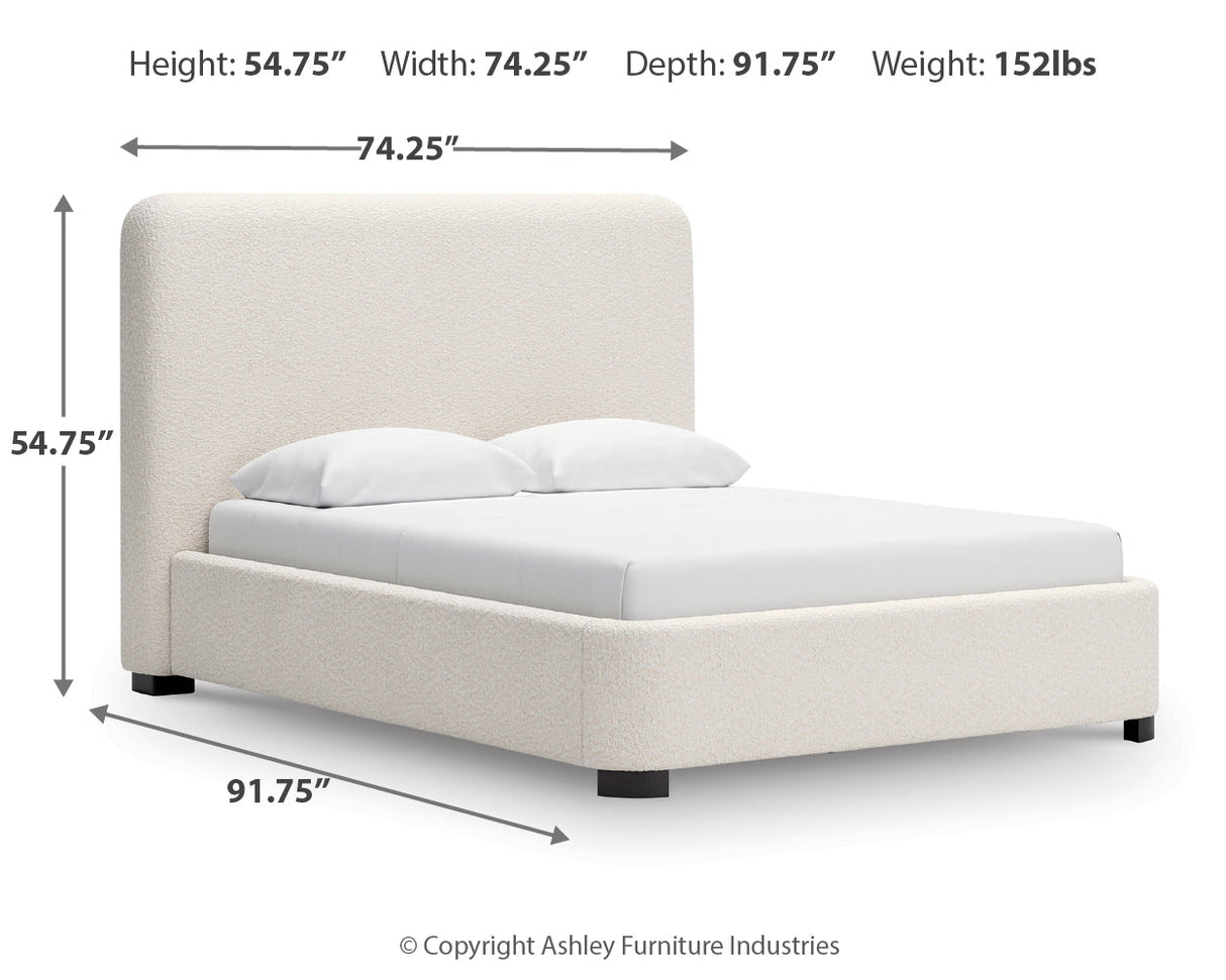 Brintstreet Beige Queen Upholstered Bed by Ashley at Eve Furniture