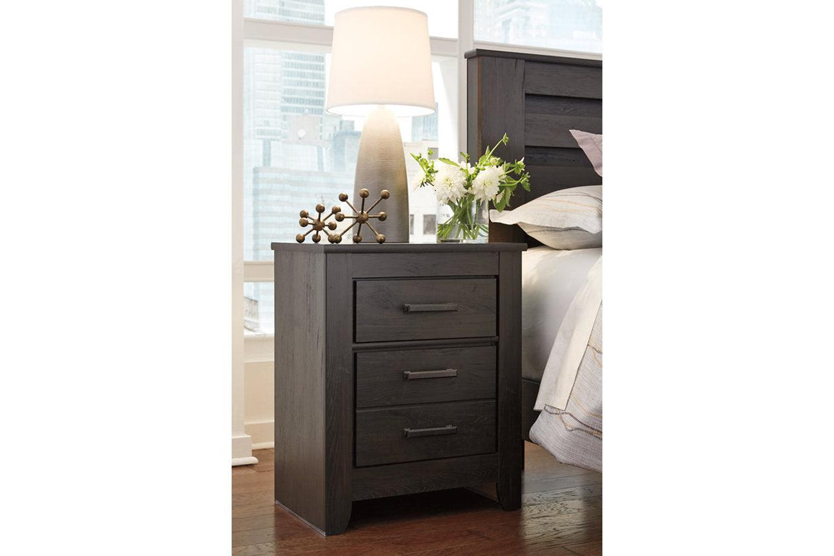 Brinxton Charcoal Nightstand by Ashley at Eve Furniture