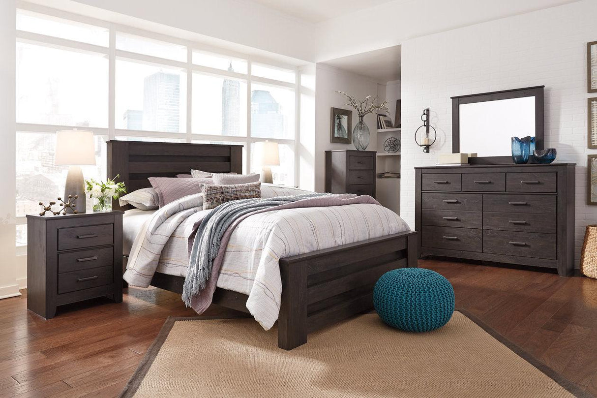 Brinxton Charcoal Queen Panel Bed by Ashley at Eve Furniture