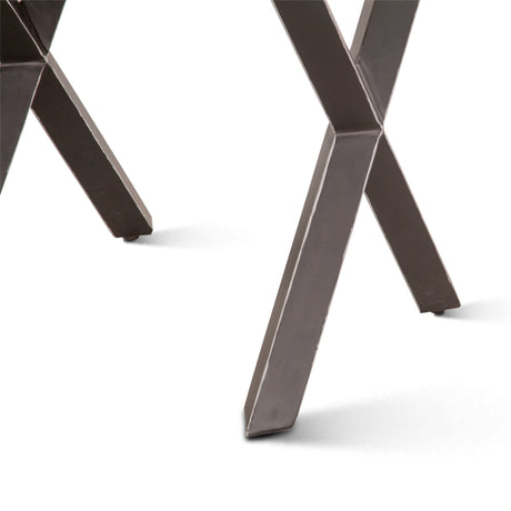 Brisbane 26" Side Table in Natural Sheesham Wood and Iron by Home Trends & Design at Eve Furniture
