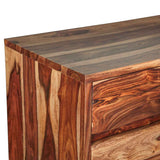 Brisbane 34" Tall Chest with Plinth Base in Natural Sheesham by Home Trends & Design at Eve Furniture
