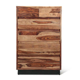 Brisbane 34" Tall Chest with Plinth Base in Natural Sheesham by Home Trends & Design at Eve Furniture