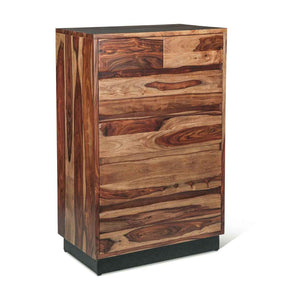 Brisbane 34" Tall Chest with Plinth Base in Natural Sheesham by Home Trends & Design at Eve Furniture