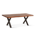 Brisbane 46" Coffee Table in Natural Sheesham Wood and Iron by Home Trends & Design at Eve Furniture