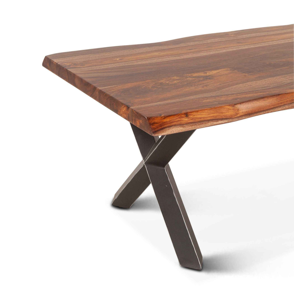Brisbane 46" Coffee Table in Natural Sheesham Wood and Iron by Home Trends & Design at Eve Furniture